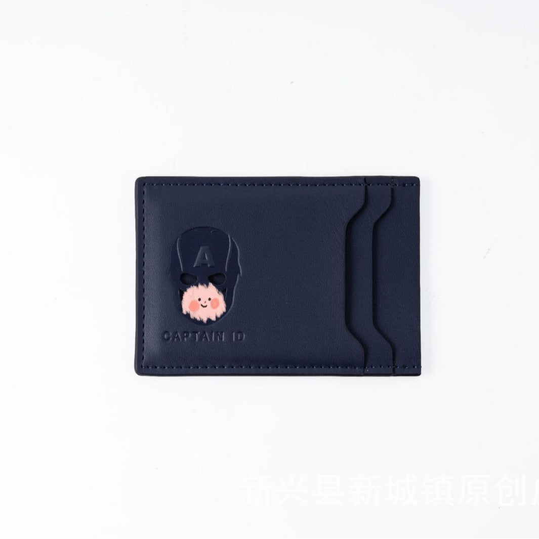 Hollow out men's short card sleeve multi-layer horizontal clip